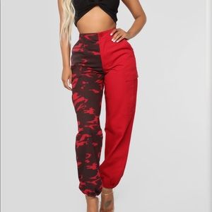 Fashion nova camo pants!